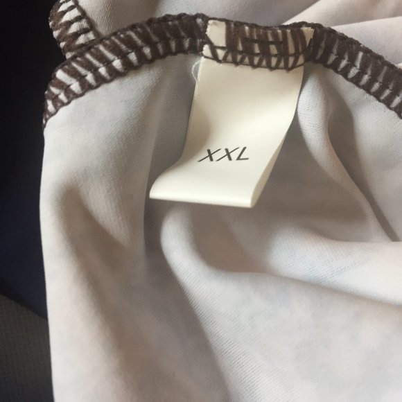 Red/White/Blue Abstract Floral Print Top Tankini Size XXL Solid Navy Blue Bottom - Picture 11 of 12